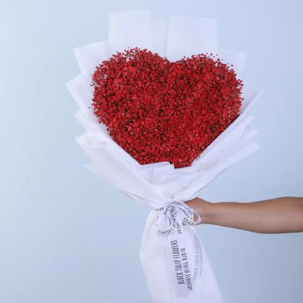 دسته گل عروس قرمز