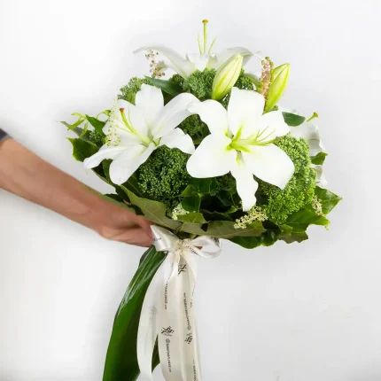 دسته گل لیلیوم سفید